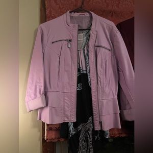 Faux leather with under shirt